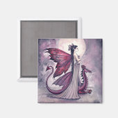 Crimson Twilight Fairy en Dragon Magnet Magneet (Voorkant / Achterkant)