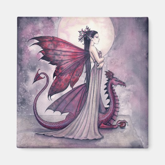 Crimson Twilight Fairy en Dragon Magnet Magneet (Voorkant)