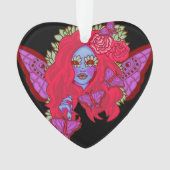 Crimson Violet Butterfly Fairy Ornament (voorkant)
