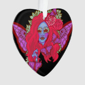 Crimson Violet Butterfly Fairy Ornament (voorkant)