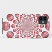Crimson Vortex: Prachtige rode cricketbalkunst Case-Mate iPhone Case (Achterkant (horizontaal))