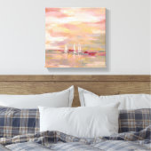 Crimson Waves Canvas Afdruk (Insitu (Slaapkamer))