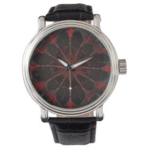 Crimson Web: Fractale dans met de Redback Spider Horloge