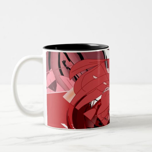 Crimson Whispers Coffee Mug Tweekleurige Koffiemok (Links)