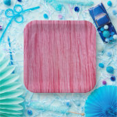 Crinkled roze crêpe stof papieren bordje (Feest)