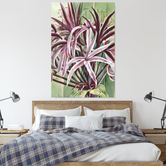Crinum Asiaticum L Canvas Afdruk (Insitu (Slaapkamer))