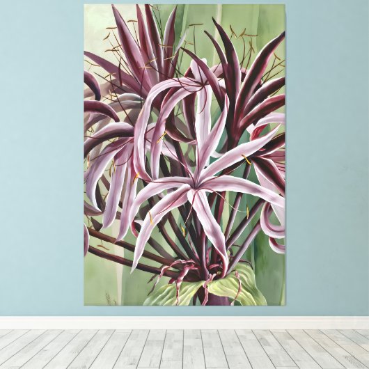 Crinum Asiaticum L Canvas Afdruk (Insitu (Houten vloer))