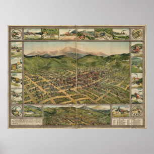 Cripple Creek Colorado 1896 Panorama Poster