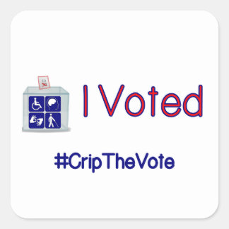 #CripTheVote J'ai VOTÉ des autocollants (carré) pe