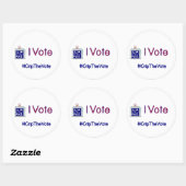 #CripTheVote Je vote les autocollants (ronds) gran (Feuille)