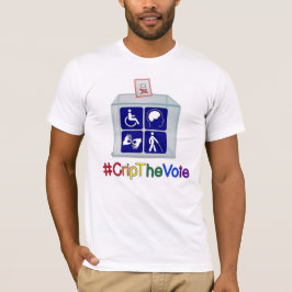 #CripTheVote t-shirt, wit, voor mannen T-shirt