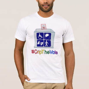 #CripTheVote t-shirt, wit, voor mannen T-shirt