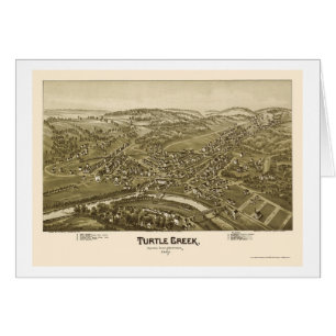 Crique de tortue, carte panoramique de PA - 1897
