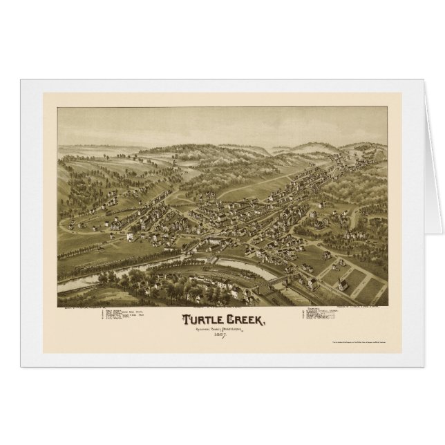 Crique de tortue, carte panoramique de PA - 1897 (Devant horizontal)