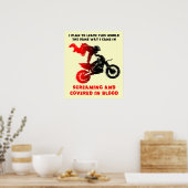 Cris Blood Dirt Bike Motocross Imprimer Poster (Cuisine)