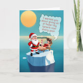 Crise climatique au pôle Nord Carte de Noël amusan (Devant)