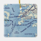 Crisfield MD  Map Keramisch Ornament (Voorkant)