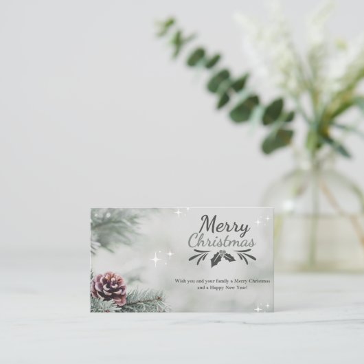 crishtmas card,enclosure card informatiekaartje (Staand voorkant)