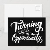 Crisis een kans maken briefkaart (Voorkant / Achterkant)