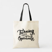 Crisis een kans maken tote bag (Achterkant)