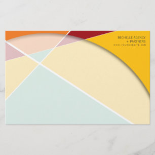 Crisiscross-geometrische patroonstijlvolle kunst briefpapier