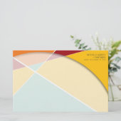 Crisiscross-geometrische patroonstijlvolle kunst briefpapier (Staand voorkant)