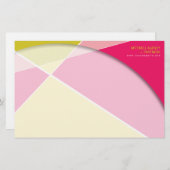 Crisiscross-geometrische patroonstijlvolle kunst briefpapier (Voorkant / Achterkant)