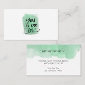 crisiskaarten visitekaartje (Voorkant / Achterkant)