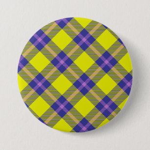 Crisiskleurig Tartanpatroon Ronde Button 7,6 Cm