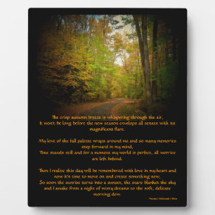 Crisp Autumn Breeze Schilderachtig gedicht Easel F Fotoplaat