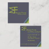 Crisp en dramatisch vierkante visitekaartje (Voorkant / Achterkant)