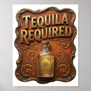 Crisp Gold TEQUILA NODIG Poster