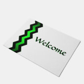 Crisp modern Green Accent Welkom Deurmat (Schuin)
