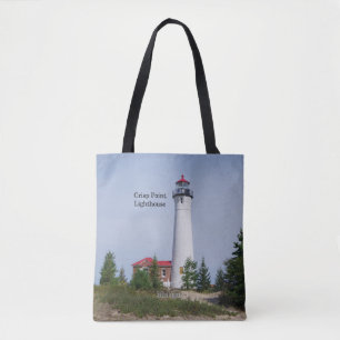Crisp Point Lighthouse over de hele canvas tas