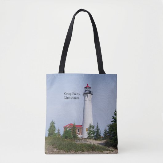 Crisp Point Lighthouse over de hele canvas tas (Voorkant)