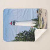 Crisp Point Lighthouse sherpa blanket Deken (Voorkant (horizontaal))