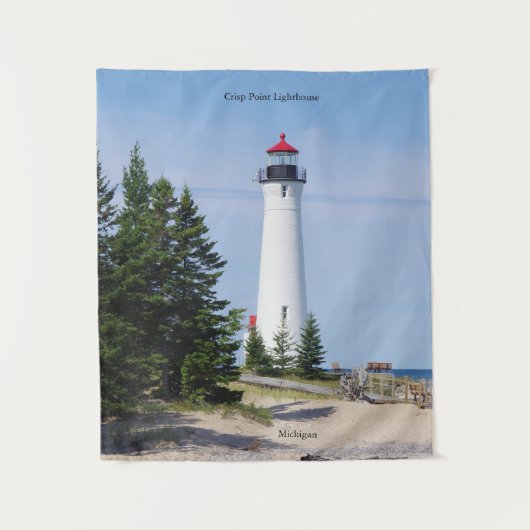Crisp Point Vuurtoren wandtapijt Wandkleed (Voorkant)