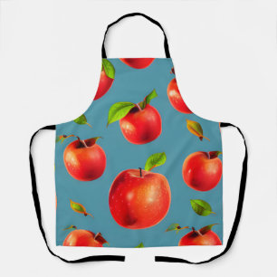 Crisp Red Apples Pattern Schort