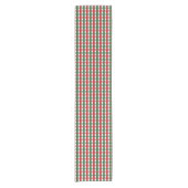 Crisp Red en Green Checks Korte Tafelloper (Voorkant)