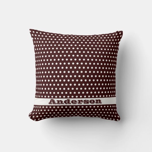 Crisp White Polkadot Pattern Kussen (Voorkant)