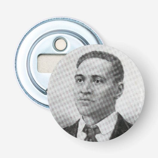 Crispus Attucks: Martelaar van de Amerikaanse Revo Button Flesopener (Voorkant)