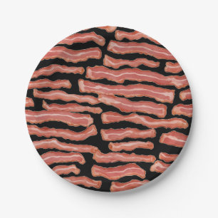 Crispy Bacon Patterned Papieren Bordje