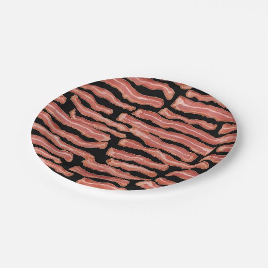 Crispy Bacon Patterned Papieren Bordje (Gekanteld)