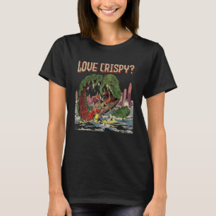 Crispy Liefde Voedsel Zee Worm Monster T-shirt