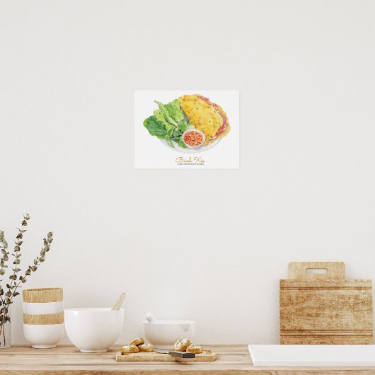 Crispy Vietnamees Pancake - Banh Xeo-Poster Poster (Keuken)