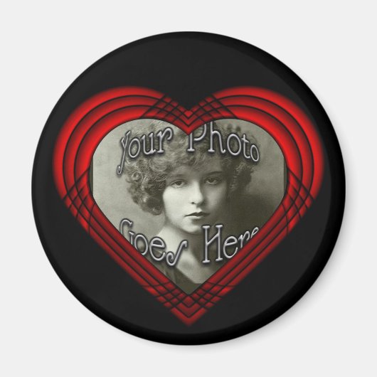 Criss Cross Perfect Heart Sjabloon Magneet (Voorkant)
