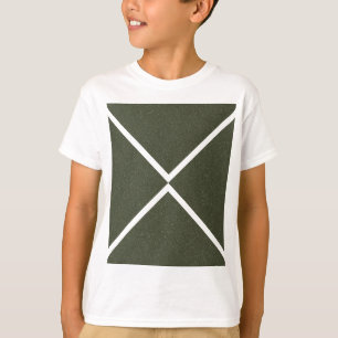 Criss-Cut Mosgroen Geometrisch T-shirt