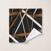 Criss sans couture lignes Brown et blanches de (Gant de toilette)