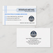 Crisscross Pipes Lines Water Drop Pool Service Visitekaartje (Voorkant / Achterkant)