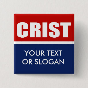 CRIST 2012 VIERKANTE BUTTON 5,1 CM